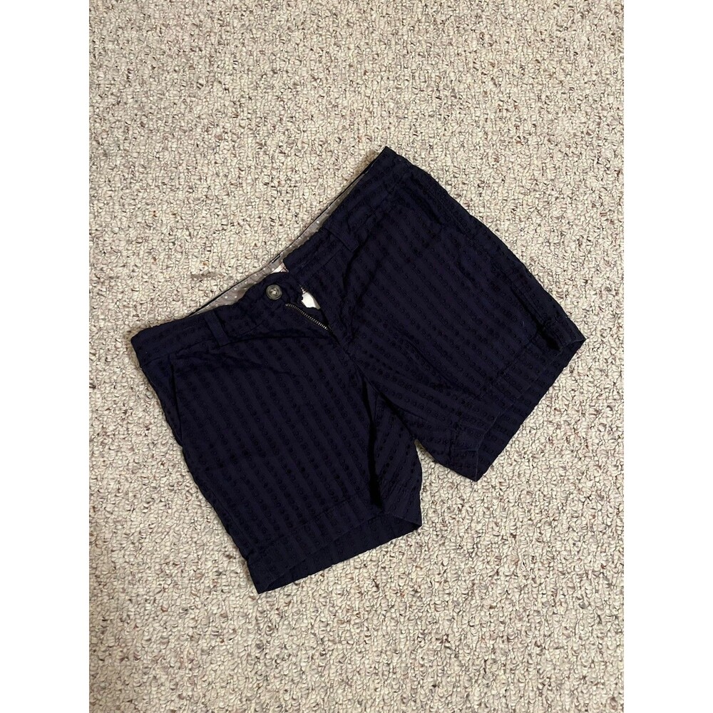 MERONA Women's Eyelet Shorts Size 2 Blue Cotton Pockets